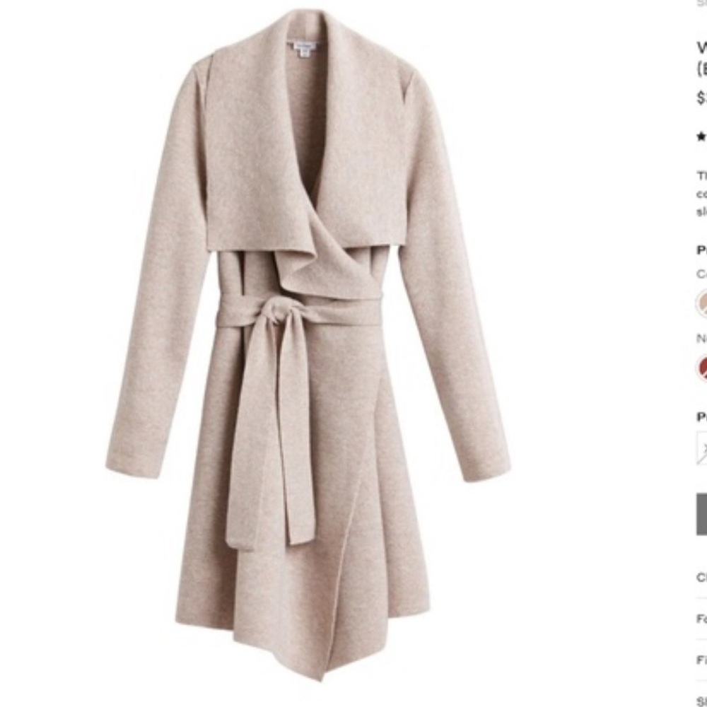 Cuyana Tan Wrap Cardigan